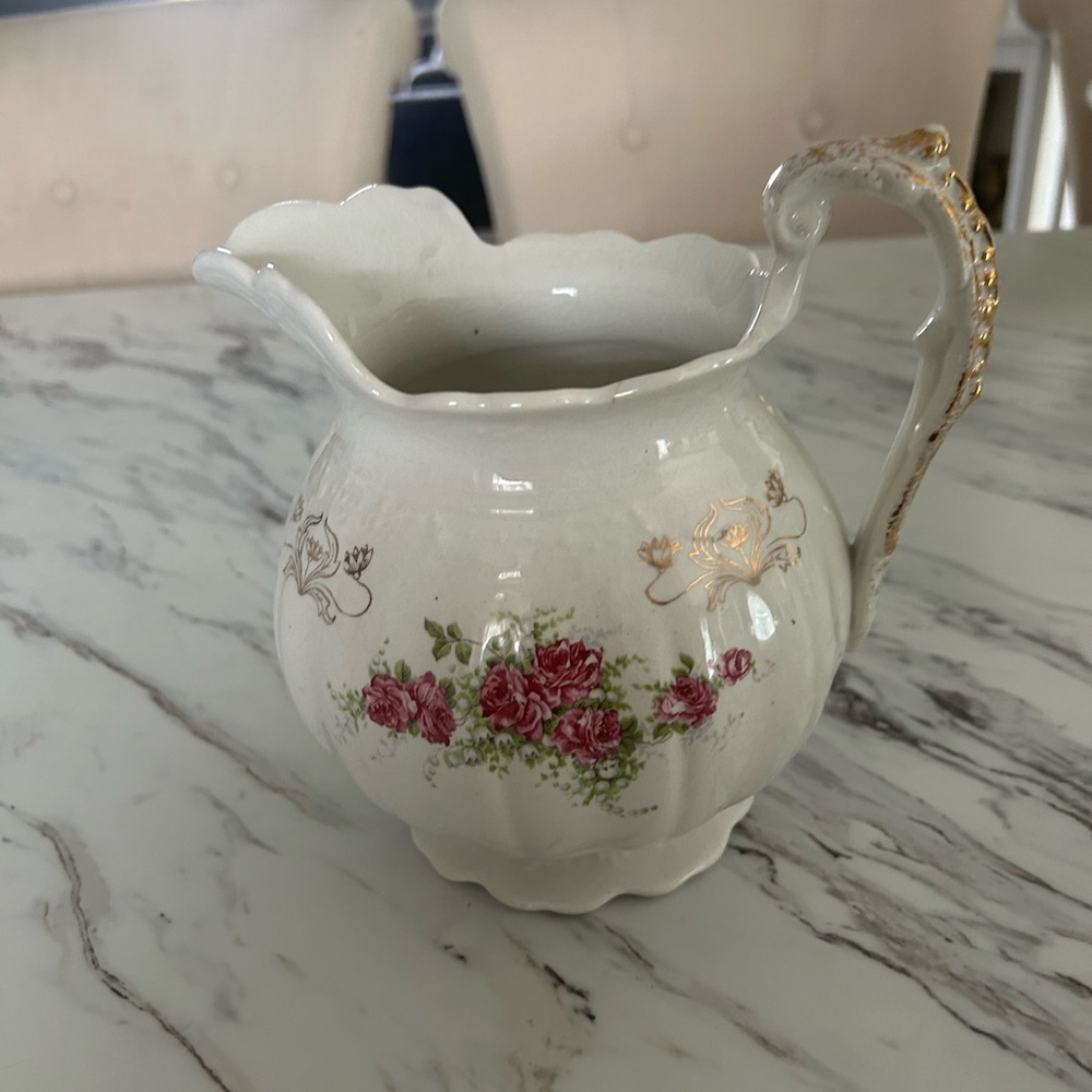 Vintage Dresden Semi Porcelain Pitcher